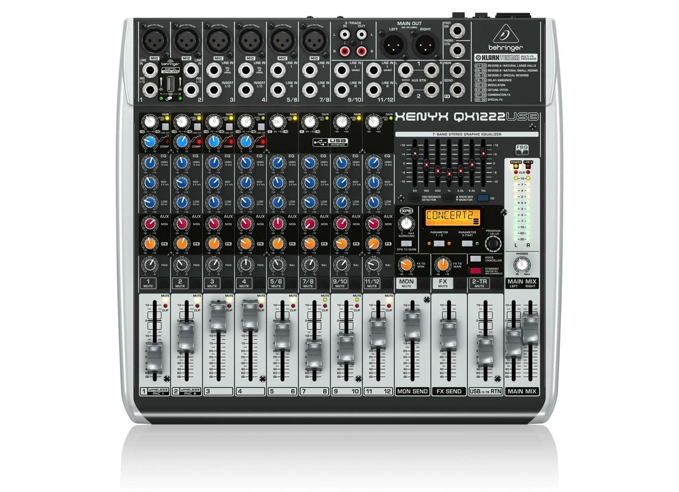 Микшерный пульт Behringer Xenyx QX1222USB серый