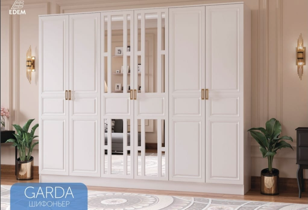 Шкаф Эдем Гарда 220х270х53см белый купить,NaN