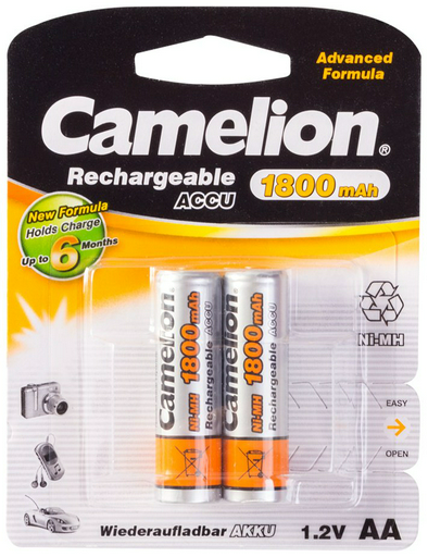 Аккумулятор AA Camelion Rechargeable Ni-MH NH-AA1800BP2 2 шт
