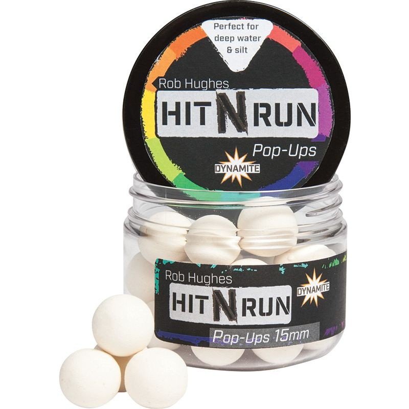 Бойлы Dynamite Baits Hit N Run Pop-Up Bright 15мм белые купить,NaN