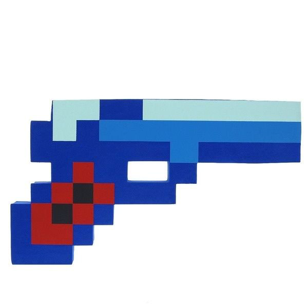 Пистолет Minecraft Глок 17 пиксельный 22см купить,NaN