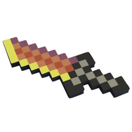 Кинжал Minecraft 8Бит огненный 25см купить,NaN