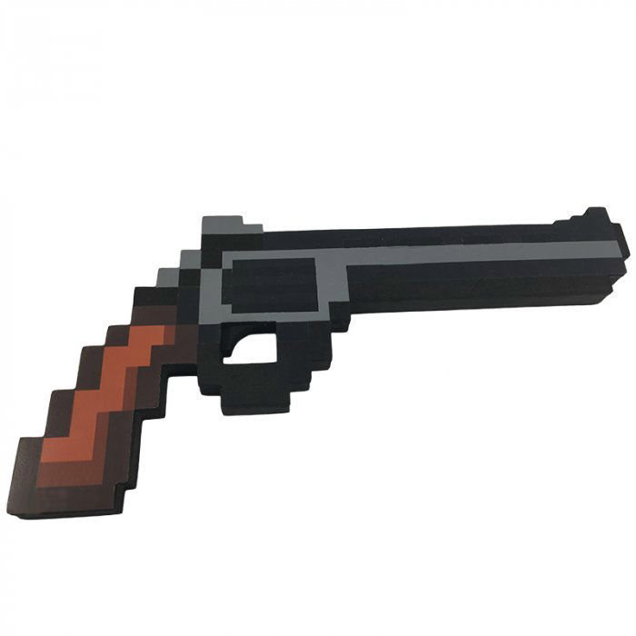 Пистолет Minecraft Магнум 8Бит пиксельный 28см купить,NaN