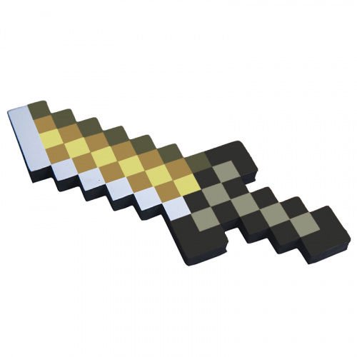 Кинжал Minecraft 8Бит золотой 25см купить,NaN