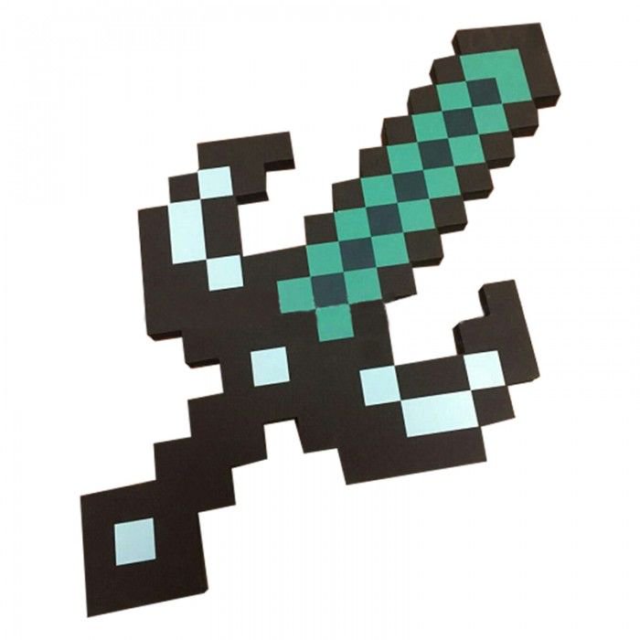 Меч изумрудный пиксельный Minecraft 60см купить,NaN