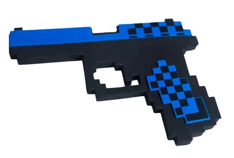 Пистолет Minecraft Глок 17 пиксельный 22см купить,NaN