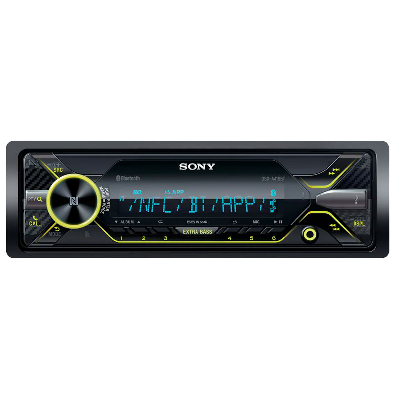 Автомагнитола Sony DSX-A416BT DSXA416BT.EUR черная купить,NaN