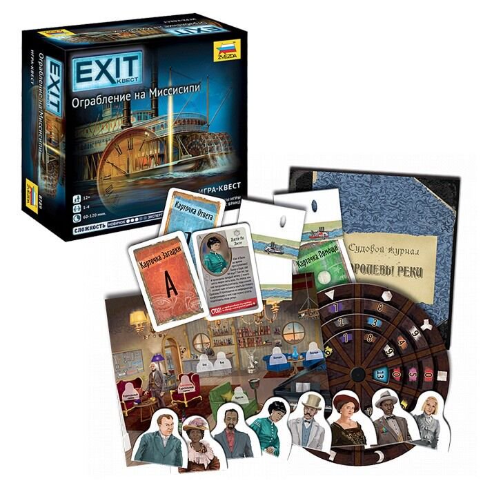 Настольная игра  Zvezda  Exit Ограбление на Миссисипи 8789 купить,NaN
