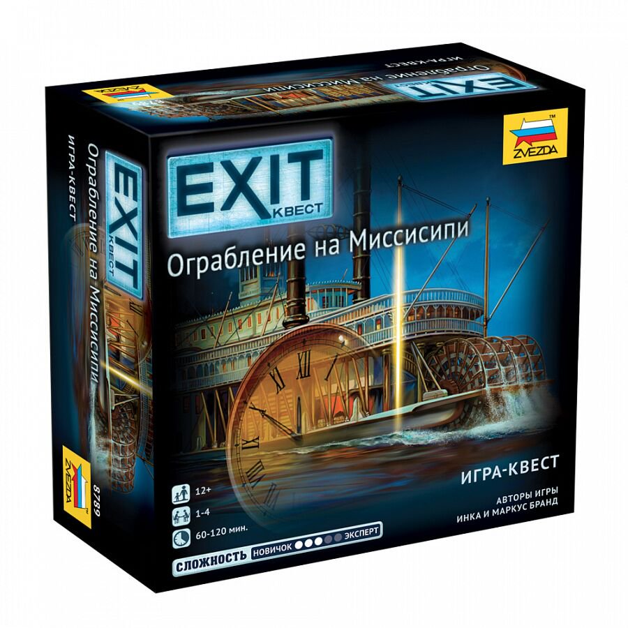 Настольная игра  Zvezda  Exit Ограбление на Миссисипи 8789 купить,NaN