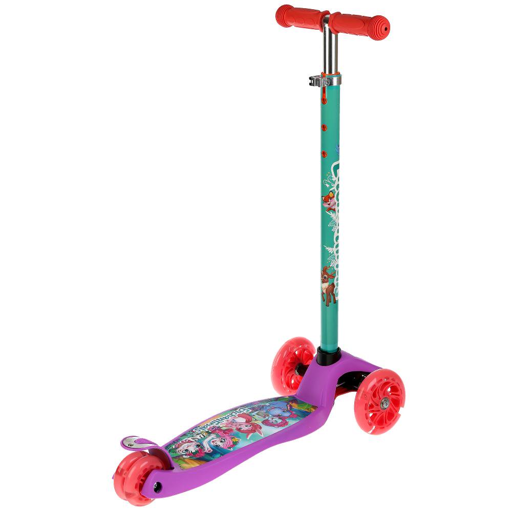 Самокат 3-х колесный Энчантималс зеленый  купить,NaN