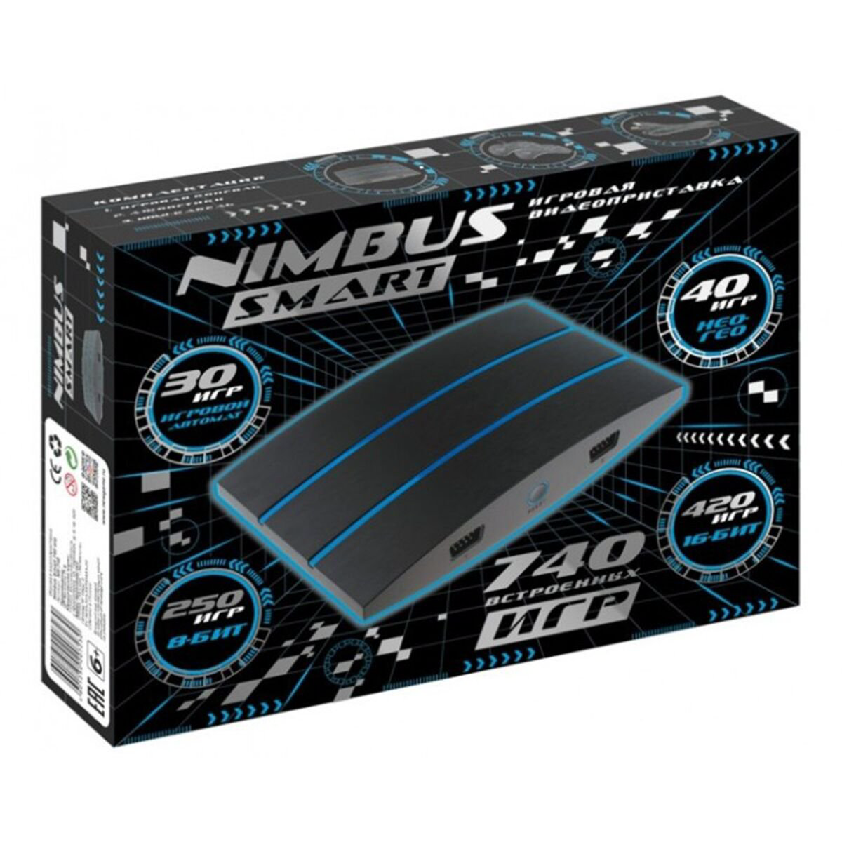 Игровая приставка Sega Nimbus Smart 740 игр HDMI черная купить,NaN