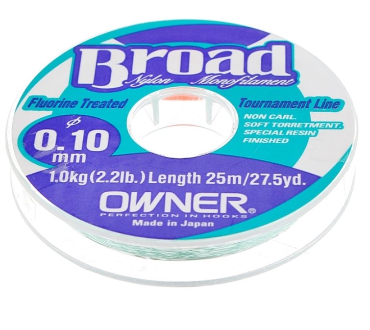Рыболовная леска Owner Broad 0,16 мм 25 м светло-зеленая