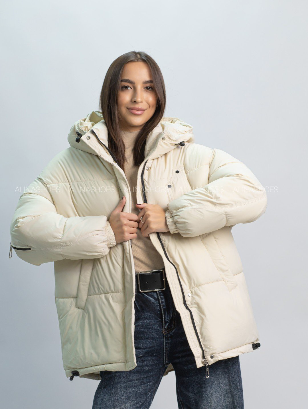Зимняя куртка alinashoes светло-бежевый купить,NaN