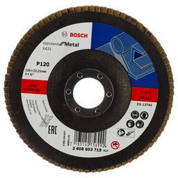 Круг лепестковый торцевой  Bosch Р120 2608603719 125х22.2мм
