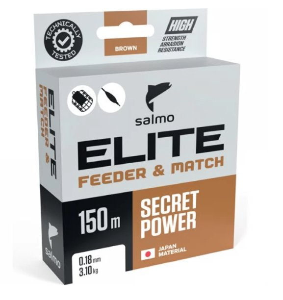 Рыболовная леска Salmo Elite Feeder&Match 0,30 мм 150 м коричневая купить,NaN
