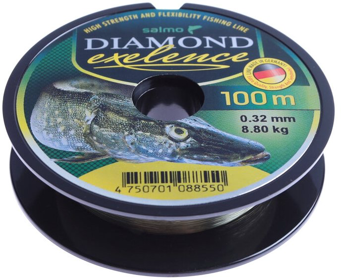 Рыболовная леска Salmo Diamond Exelence 0,32 мм 100 м зеленая купить,NaN