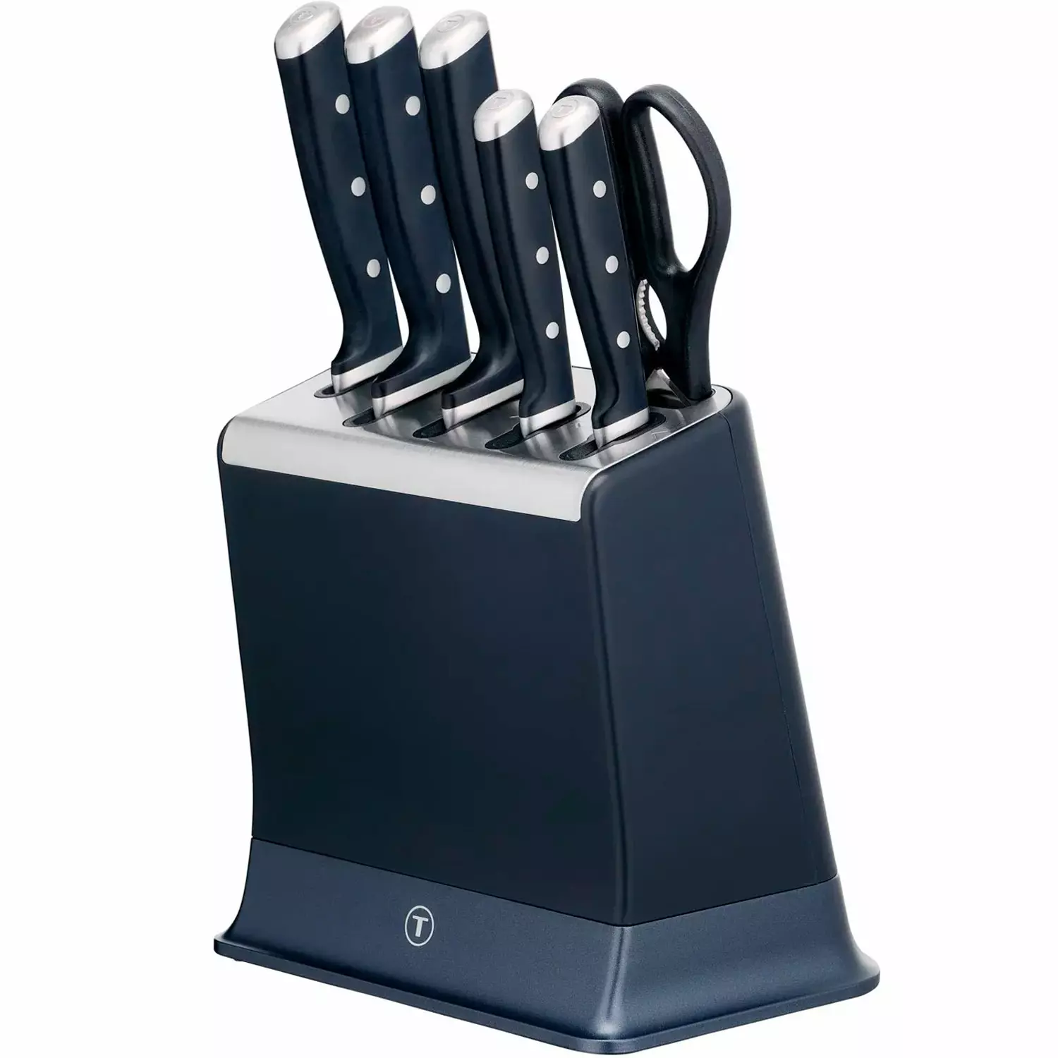 Набор ножей Tefal Ever Sharp PROK297S744 5 ножей, 1 ножницы + блок синий