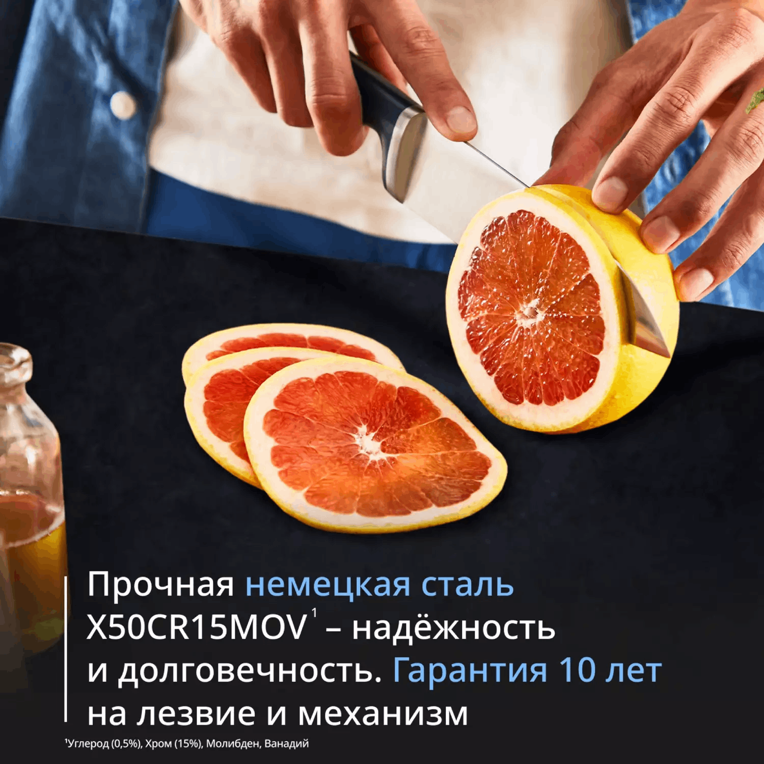 Набор ножей Tefal Ever Sharp PRO K297S644 5 ножей + блок синий купить,83990
