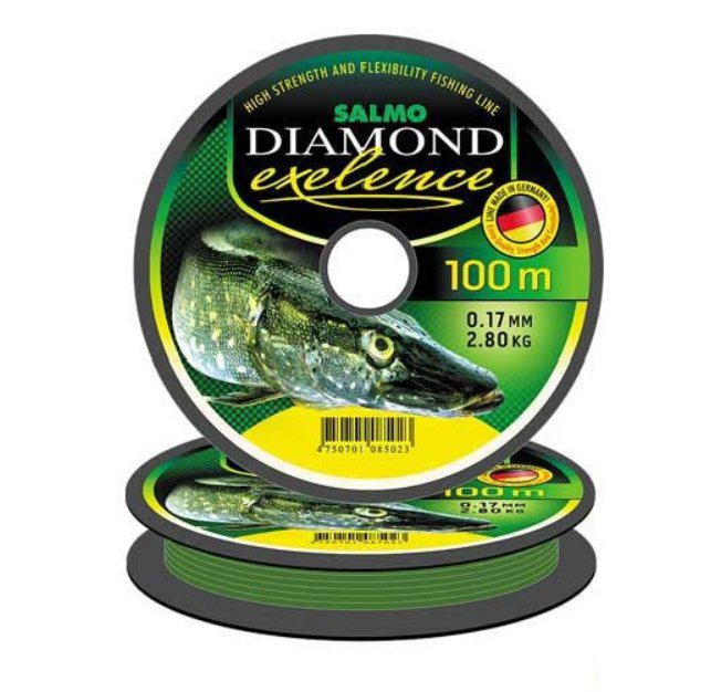 Рыболовная леска Salmo Diamond Exelence 0,17 мм 100 м зеленая купить,NaN