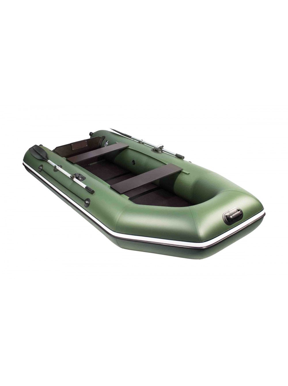 Лодка Аква 3200 слань-книжка киль зеленая