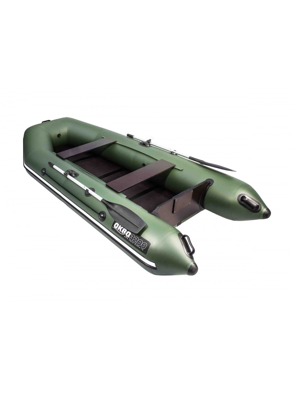 Лодка Аква 3200 слань-книжка киль зеленая