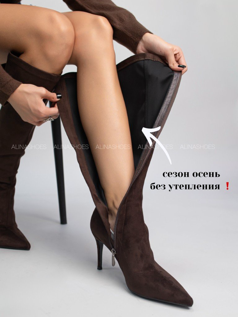 Сапоги alinashoes коричневый купить,NaN