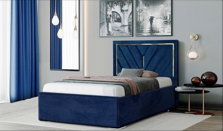Кровать Elegant Мира TM016 206х106х115см синий купить,NaN