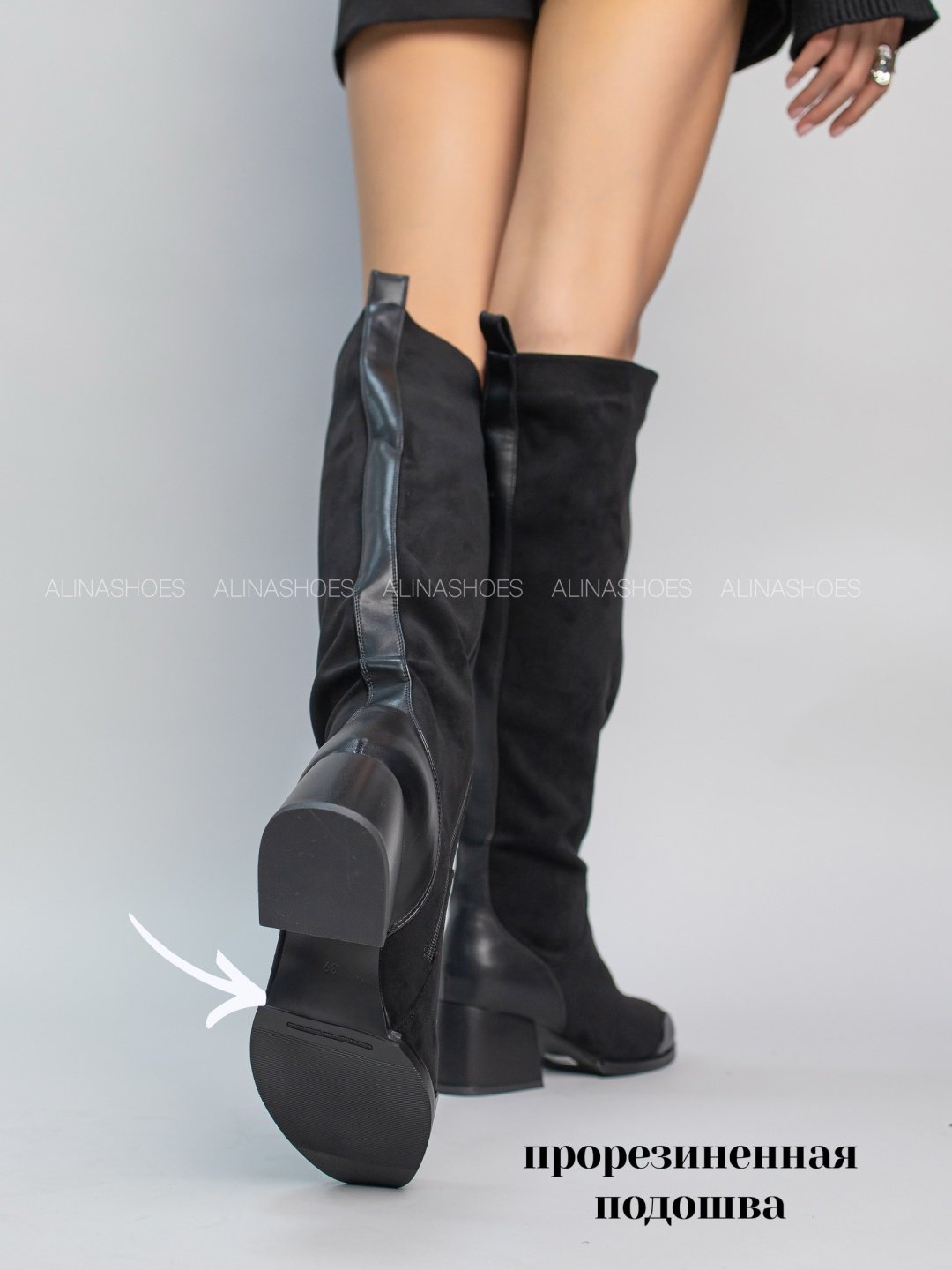 Сапоги alinashoes black 39 купить,NaN
