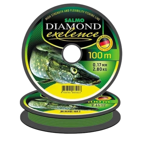 Рыболовная леска Salmo Diamond Exelence 0,25 мм 100 м светло-зеленая