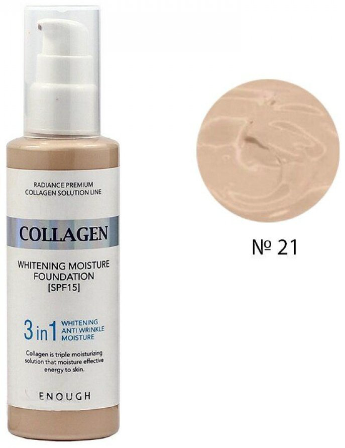 ENOUGH Collagen Whitening Moisture Foundation SPF15 тональный крем 21 100 мл купить,NaN