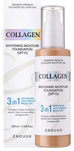 ENOUGH Collagen Whitening Moisture Foundation SPF15 тональный крем 21 100 мл купить,NaN