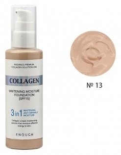 ENOUGH Collagen Whitening Moisture Foundation 3 in 1 SPF15 тональный крем 13 100 мл купить,NaN