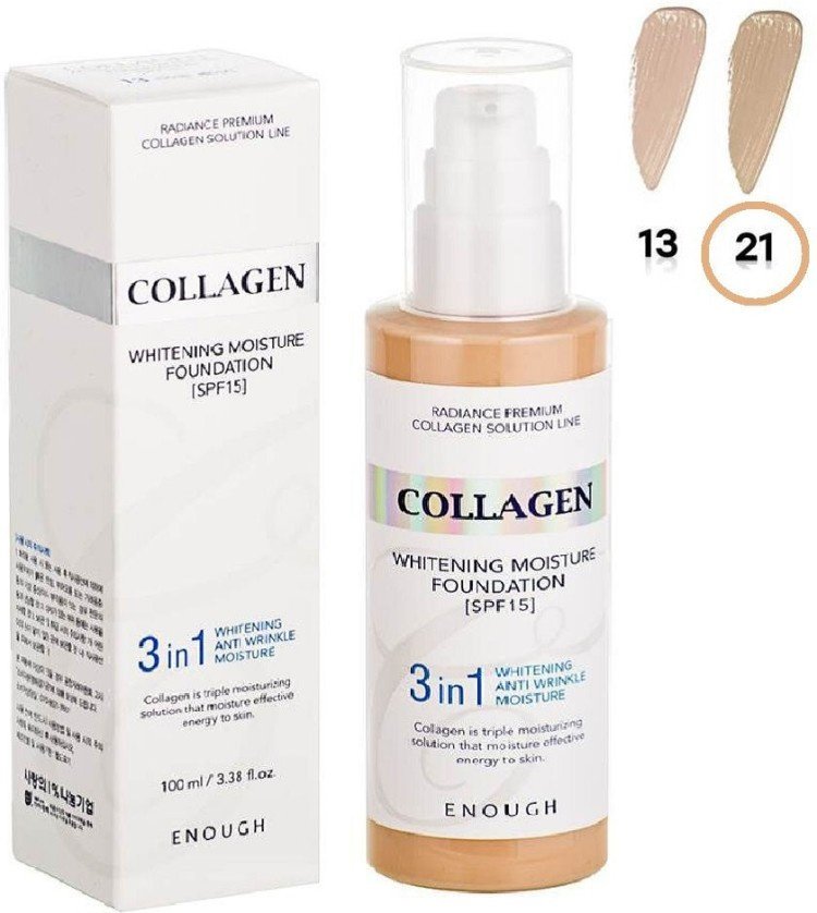 ENOUGH Collagen Whitening Moisture Foundation SPF15 тональный крем 21 100 мл купить,NaN