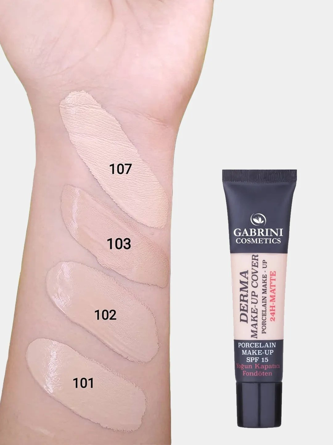 Gabrini Derma 24h matte SPF15 тональный крем 102 40 мл купить,NaN