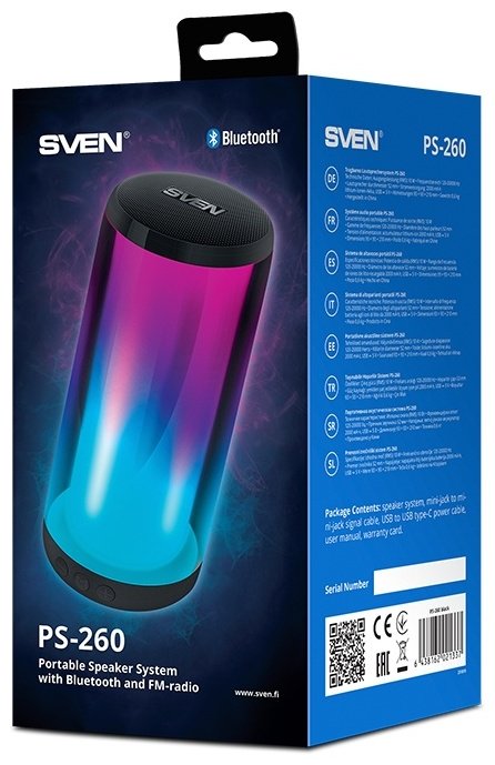 Портативная колонка SVEN PS-260 черный