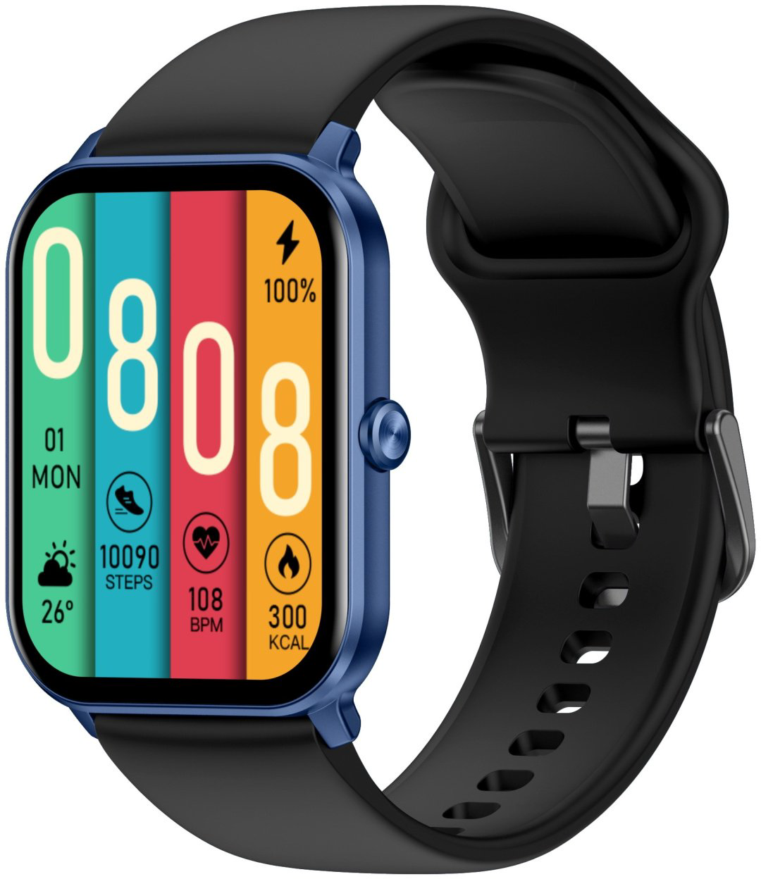 Смарт-часы Kieslect Smart Calling Watch Ks Mini синий-черный купить,NaN