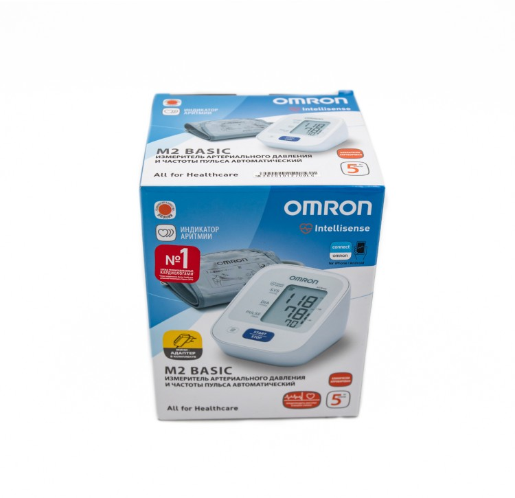 Тонометр автомат Omron M2 Basic HEM 7121-ARU с адаптером - ForteMarket Тонометр автомат Omron M2 Basic HEM 7121-ARU с адаптером купить,0