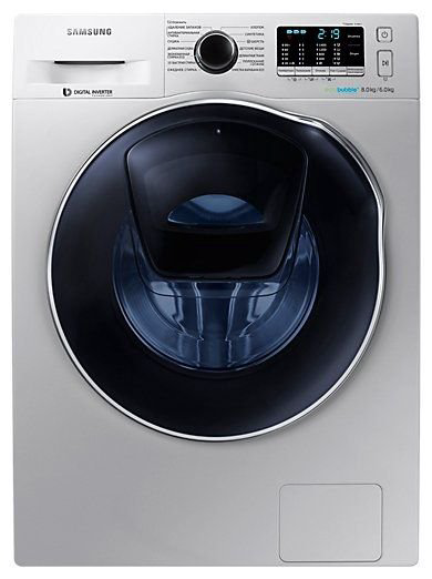 Стиральная машина Samsung WD80K5410OS серебристая купить,NaN