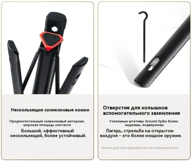 Ручной штатив Xiaomi Mi Zoom Floor Selfie Stick XMBJZPG01YM черный купить,NaN