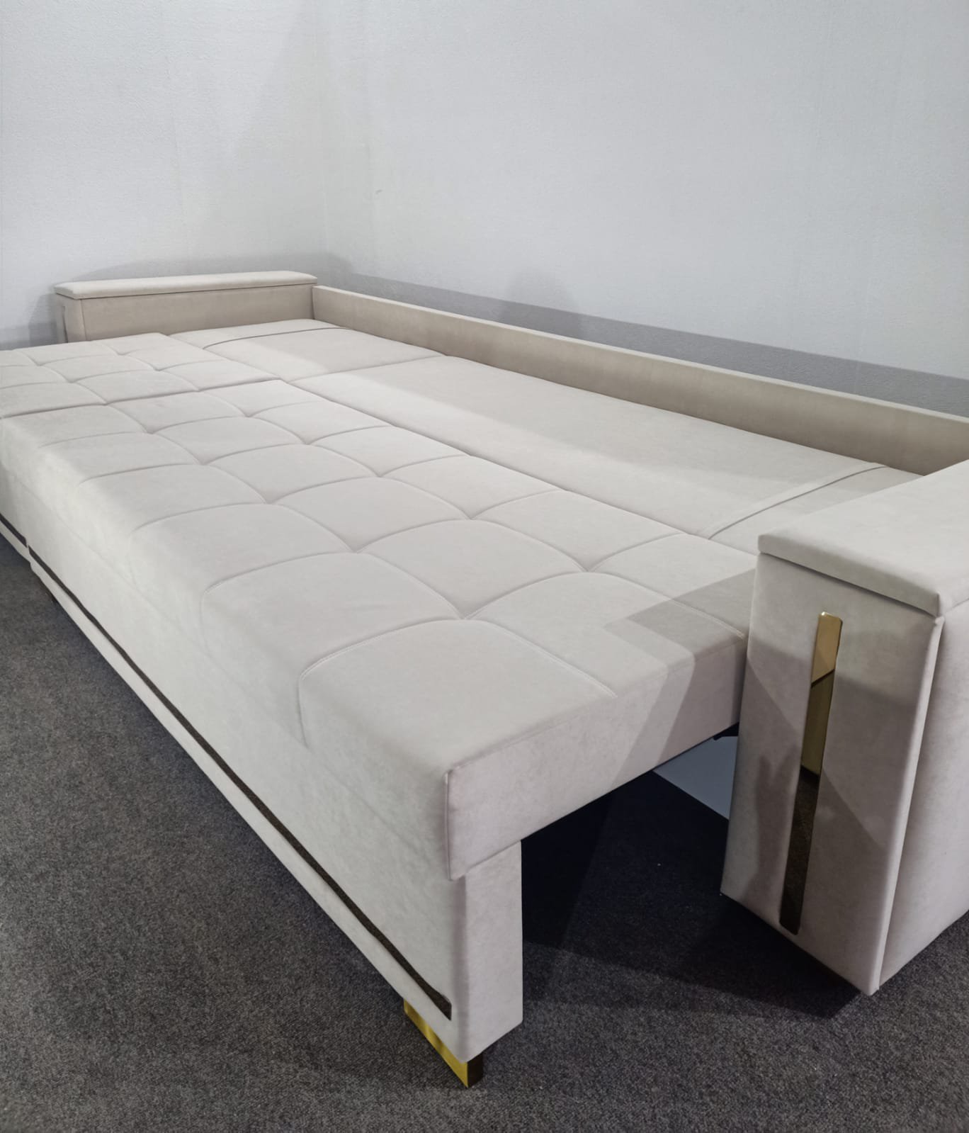 Диван Казахстан Турин пружинный блок 300 см бежевый купить,NaN