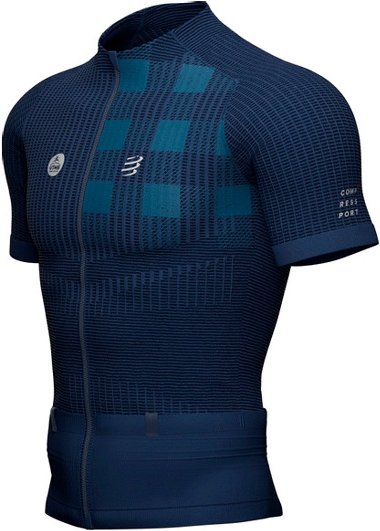Футболка мужская Compressport Ultra-Trail Postural UTMB 2021 AM00140L синяя S купить,NaN