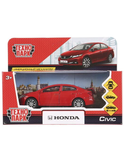 Машинка Технопарк Honda Civic 12см красная купить,NaN