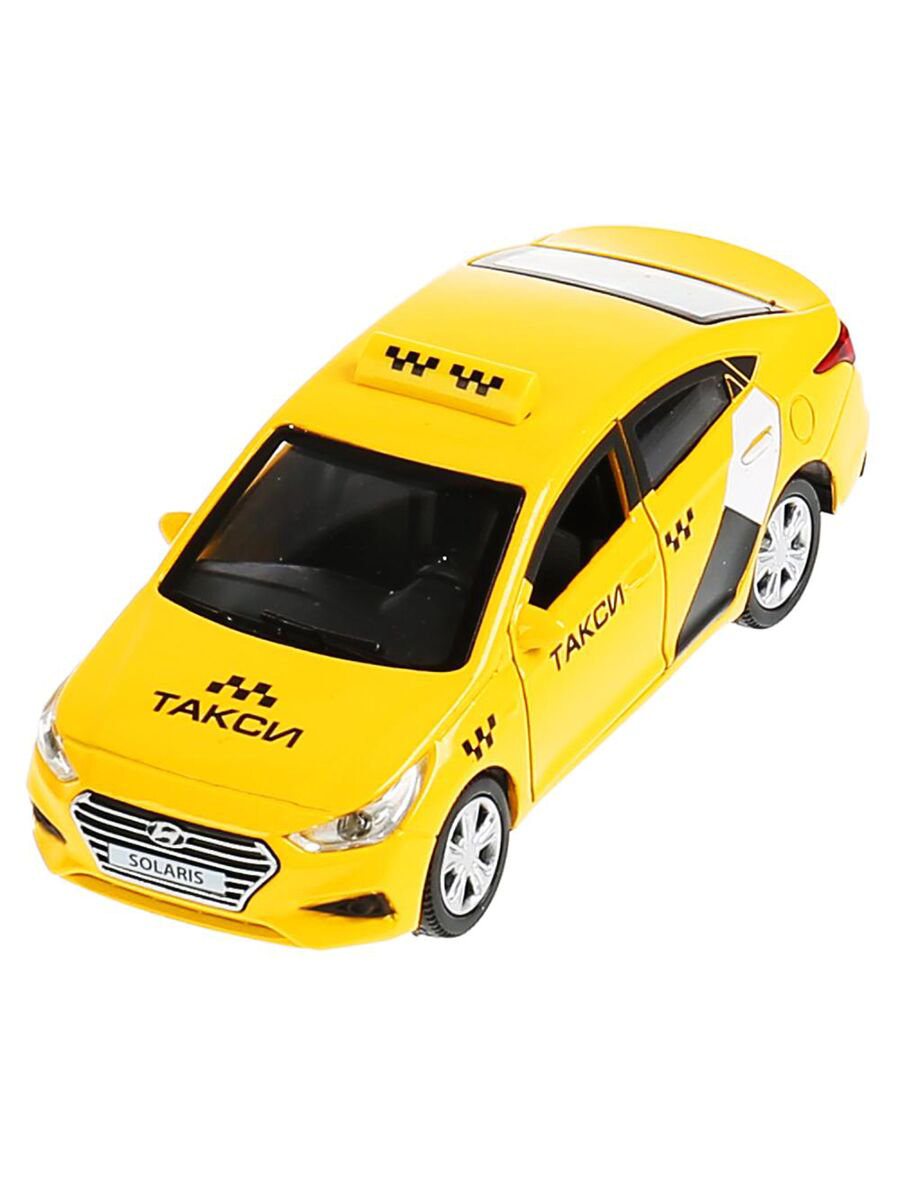 Машинка Технопарк Hyundai Solaris Такси 12см желтая купить,NaN