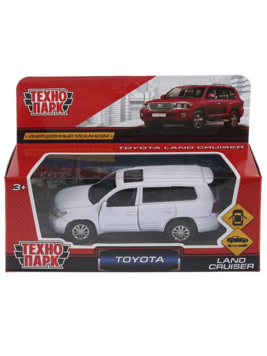 Машинка Технопарк Toyota Land Cruiser 12.5см белая купить,NaN