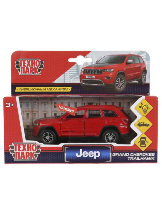 Машинка Технопарк Jeep Grand Cherokee 12см красная купить,NaN