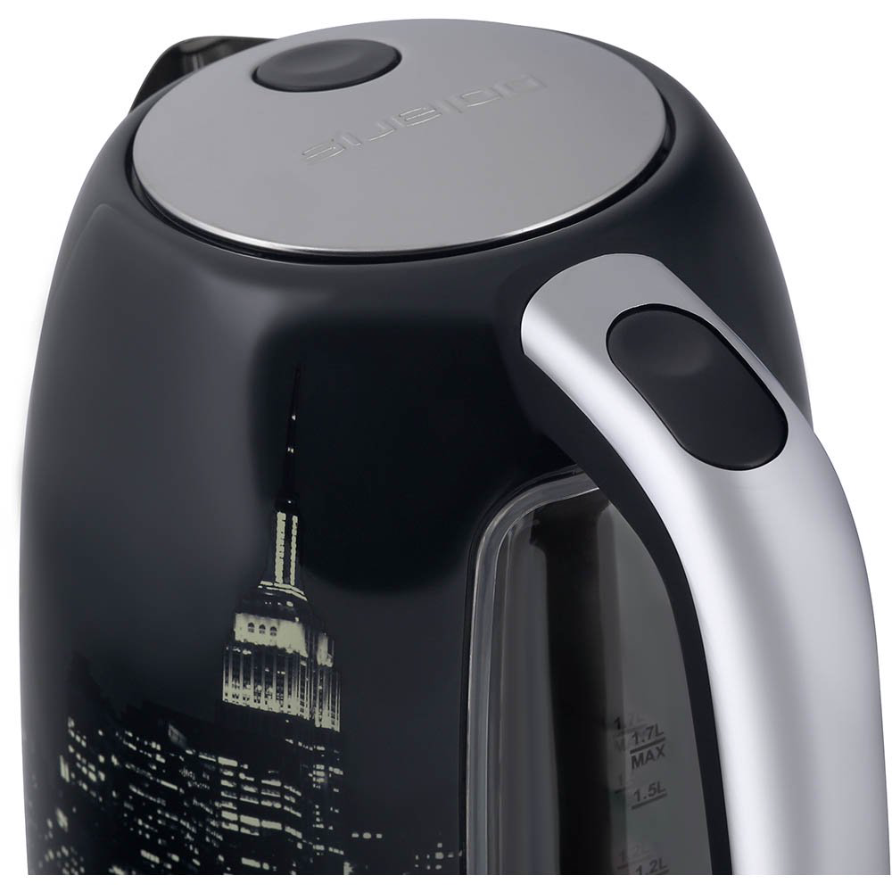 Электрочайник Polaris PWK 1762CA City черный купить,NaN