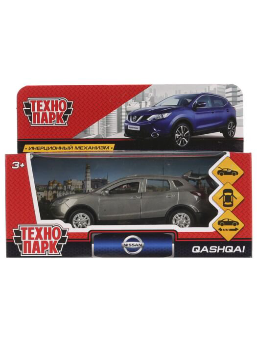 Машинка Технопарк Nissan Qashqai 12см серая купить,NaN