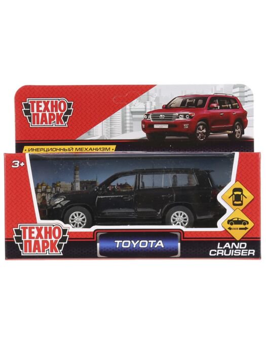 Машинка Технопарк Toyota Land Cruiser 12.5см черная