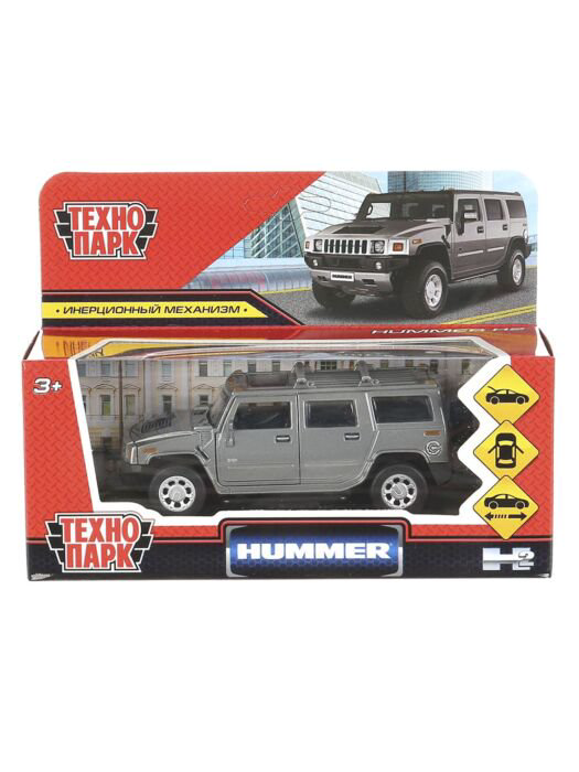 Машинка Технопарк Hummer H2 12см темно-серая купить,NaN