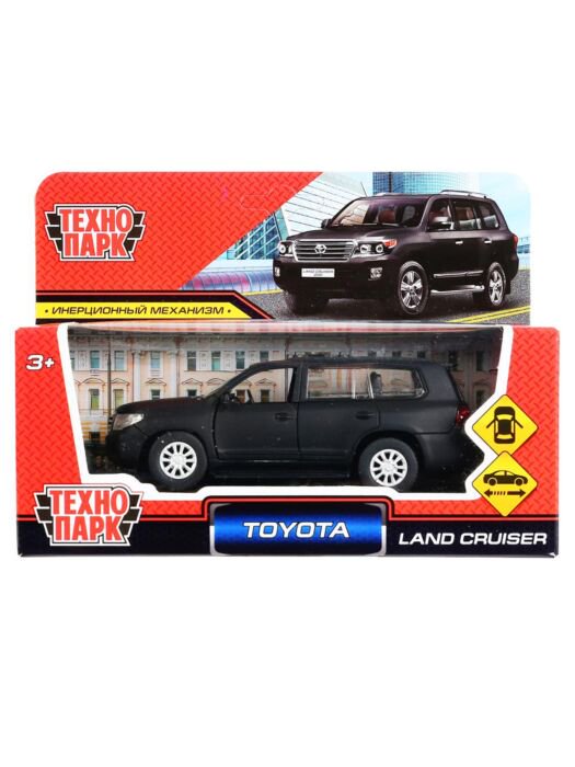 Машинка Технопарк Toyota Land Cruiser 12.5см матовая черная купить,NaN